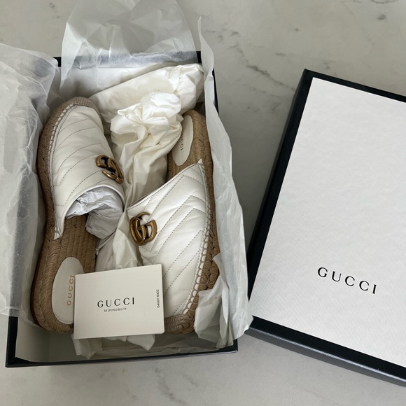 Gucci White Marmont Espadrilles - Picture 6 of 6